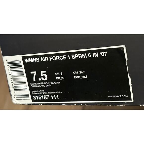 NIB Women's Nike Air Force 1 SPRM 6 in '07 High Top Shoe Bruce Kilgore-Size 7.5 - Picture 10 of 10